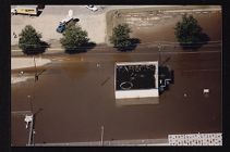 Aerial view of Hurricane Floyd's floodwaters in Tarboro, North Carolina